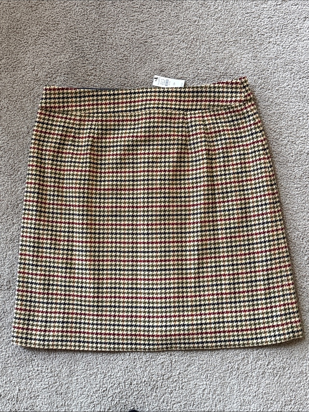 Talbots Multicolor Houndstooth Button-Front Mini Skirt! - Picture 4 of 11